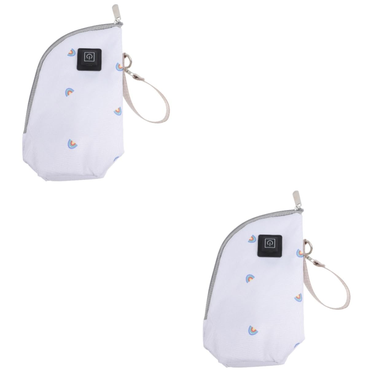 VICASKY 2pièces -biberon Portable Usb Pour à De Température Conserve Lait Maternel Chaud Et Pratique Pour Sorties Gris Arc-ciel