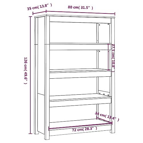 Librería negra de madera con amplio espacio para libros y decoración en el hogar 3