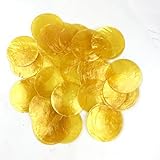 Heyiwell 30PC Yellow Round Capiz Sea Shells for Home Decor,Jewelry Making Crafts Decoration,Wind Chimes 2' Inch