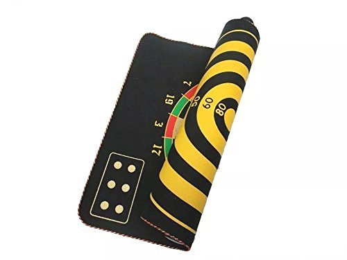 SLYK Magnetic Dart Board Game for Kids to Adults, Double Sided Magnet Dart Board with 6 Non Pointed Magnetic Darts (19 INCH)