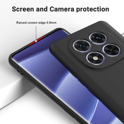 Image of Back Cover Compatible with Redmi Note 15 Pro Plus 5G | Full Camera Protection | Premium Liquid Silicon Case | Flexible Bumper Case for Mi Redmi Note 15 Pro Plus 5G / Poco M8 Pro 5G (Black)