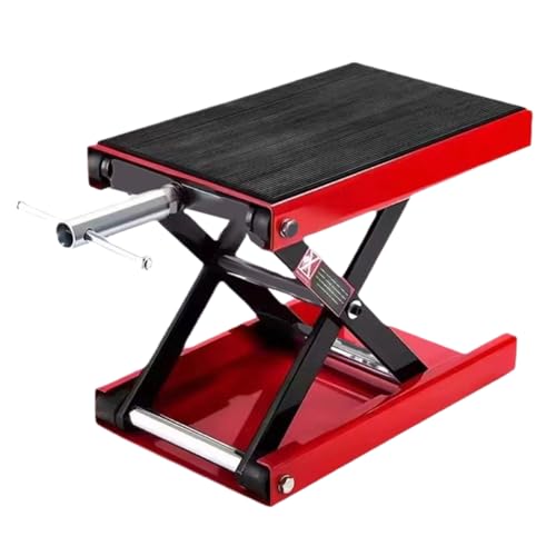 オートバイ リフト ジャッキ, 500kg 容量 安定, 油圧式バイクジャッキ, 車体下部メンテナンス タイヤローテーション ブレーキサービス ガレージ修理 船 裏庭用