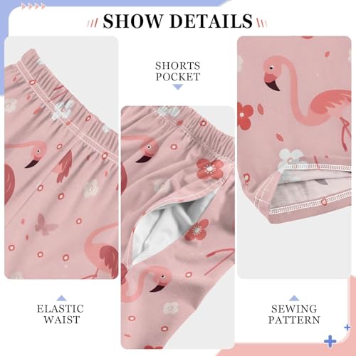 Flamingo Pajamas Bottoms with Pockets Comfy Pjs Sleepwear Elastic Waistband Pajamas Pants Lounge Pants for 6-14 Years4