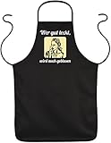 Goodman Design Lustige Sex Küchenschürze für Männer und Frauen Wer gut leckt Wird auch geblasen Grillschürze Kochschürze Sexartikel Obszöner Artikel