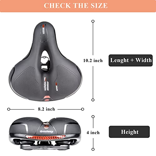 image for Gincleey Comfort Bike Seat for Women Men,Wide Bicycle Saddle Replaceme