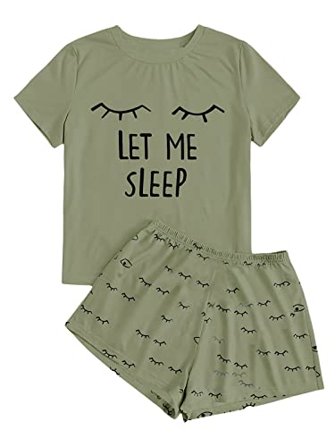 Image of Kingdenergy Girls Summer Cute Print Shorts Set T-Shirt and Short Pant 2 Piece Outfits Clothing Sets