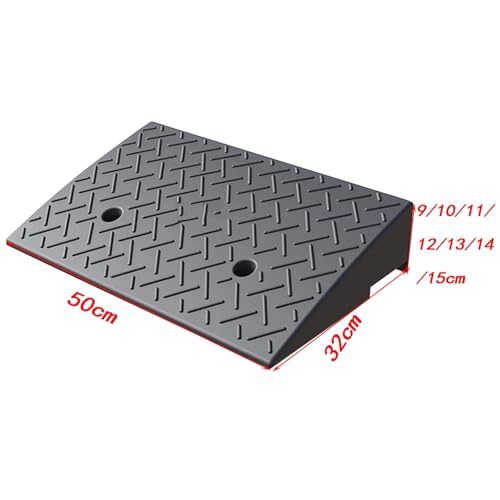 Rampas de umbral de caucho resistentes 50x32x12 cm miniatura 2