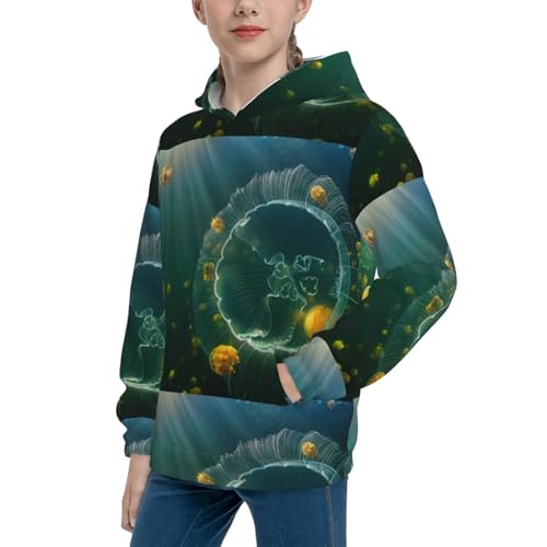 Jelly Fish Kid Hoodies Boys Sweatshirts Girls Pullover with Pocket2