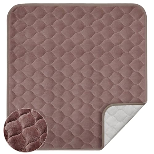 Reusable Waterproof Incontinence Chair Pads (22 x 21) - Machine Washable Seat Protector - Chair Protector Seat Cover Extra Heavy Absorbency Seat Car Wheelchair & Recliner (Brown 1 Pack)