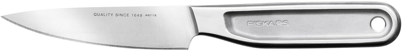 Fiskars All Steel paring knife, total length: 21.5 cm, Japanese Aichi carbon steel, 1062887