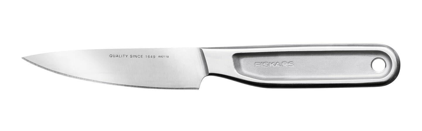 Fiskars Coltello da Verdura All Steel, Lunghezza Totale: 21,7 cm | Acciaio Duro Giapponese Aichi, 1062887