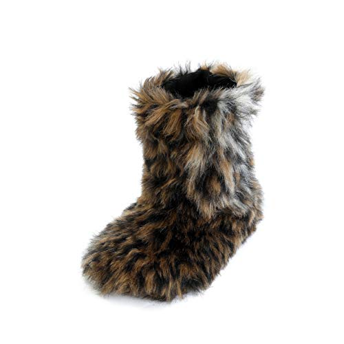 Winter Warm Women's Faux Fur Bootie Slippers Fuzzy Comfy Plush Boots Anti-Slip Indoor House Shoes3