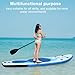 Inflatable Stand Up Paddle Board,Single Layer PVC Paddle Board with Carry Bag Hand Pump Accessories, Non-Slip Comfort Deck Adult Paddleboard Retractable Propeller for Adults Blue