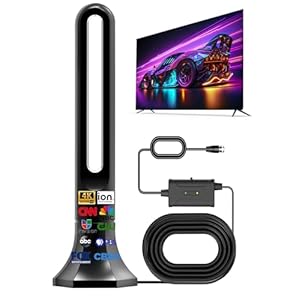 2024 TV Antenna for Smart and Old TVs, Upgraded Full 360° Signal Reception Digital Antenna for Local Channels, HD Antenna Support 4K 1080p with Signal Booster Digital HD Indoor & Outdoor