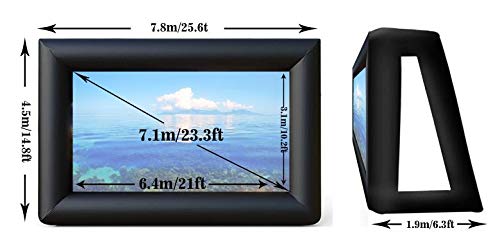 30 Ft Outdoor Inflatable Projector Movie Screen-For Outdoor Parties- Front And Rear Viewing Supported-Includes Inflation Fan, Tie-Downs，Repair Kits And Storage Bag… (30) #TOP2