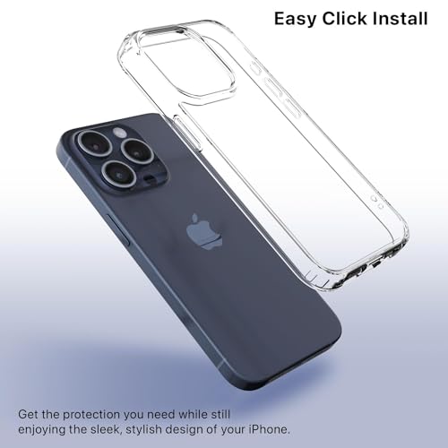 Image of ExpressB Back Cover for iPhone 15 Pro | Minimal Protect | Ultra Thin Anti Scratch Matte Finish Case for iPhone 15 Pro (Clear /Hard Back)
