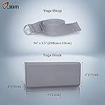 JBM Yoga Blocks 2 Pack with Strap, Cork Block 2 Pack EVA Foam Yoga Bricks Set,Stretch Blocks - Image 5