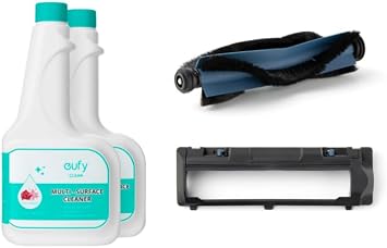 eufy Hard Floor Cleaner*2 + Roller Brush with Bristles and Rubber and Brush Guard