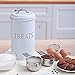 Brightalk Treat Jar with Lid, Cookies Treat Container Counter Top Canister Decorative Storage Container for Farmhouse Kitchen