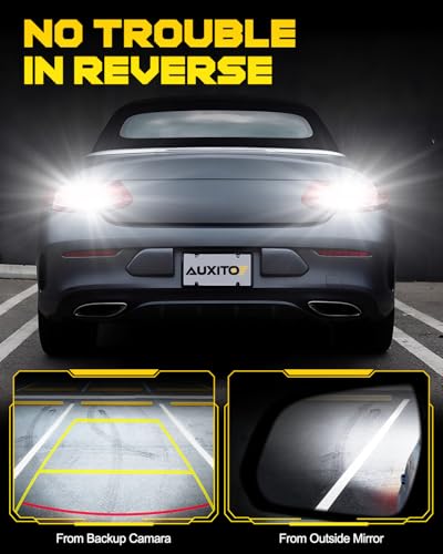 Image of AUXITO 921 912 LED Bulb Reverse Light, 600% Brighter CANBUS Error Free 912 921 led backup light bulbs, Super Bright T15 906 922 W16W LED Bulb for Back Up Tail Light, Pack of 2