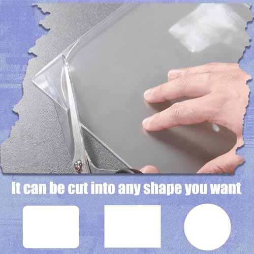 Nappe rectangulaire transparente 50 x 80 cm facile à nettoyer pour table - 4
