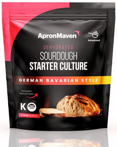 Apron Maven Premium Sourdough Starter Culture | German Bavarian Style | Heirloom Lively Dry Sourdough Starter | Perfect for Rye Breads | Simple Activation Instructions | Lifetime Customer Support
