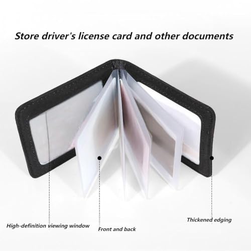 Car Registration Insurance Holder for Mitsubishi Pajero IV SUV 2013-2018,Exclusive Logo Wear-Resistant Durable Folder Store ID Documents Driver's License Vehicle Document Storage,C4