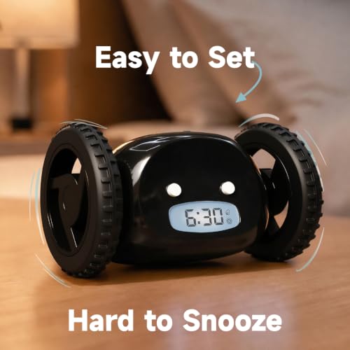 CLOCKY Runaway Digital Loud Rolling Alarm Clock for Heavy Sleeper Adults - image 6