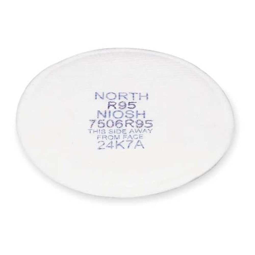 North by Honeywell 7506N95 Particulate Filters, Cartridge/Filter, Non-Oil Particulates, N95, Purple (Pack of 10)