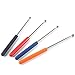 LovesTown Telescopic Teachers Pointer, 4 Pcs Colord Classroom Electronic Whiteboard Teaching Pointer Scalable Leader Baton Tour Guide Flagpole