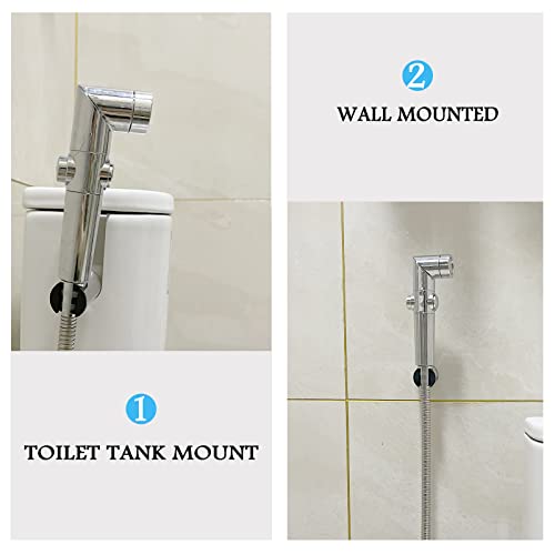 Bidet Attachment For Toilet Built-In Filter Handheld Bidet Sprayer For Toilet For Personal Hygiene And Cloth Diapers Easy To Install, Adjustable Pressure, Environmentally Friendly (Chrome) #TOP5