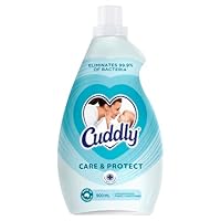 Cuddly Concentrate Liquid Fabric Softener Conditioner, 900mL, 45 Washes, Care & Protect Antibacterial, Long Lasting Fragrance