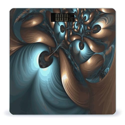 Báscula digital de baño con pantalla LED y vidrio templado