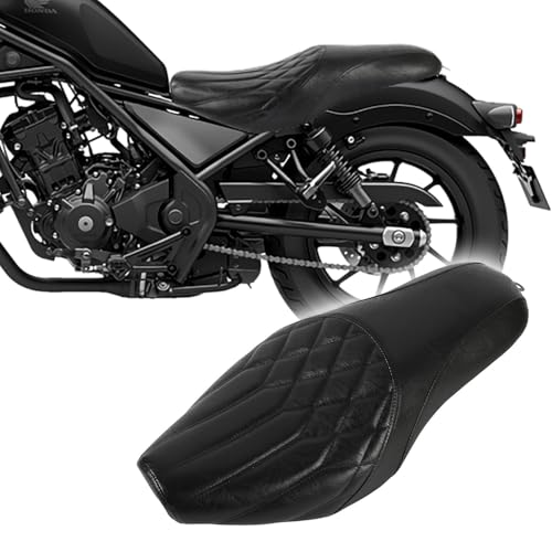 Amazon | 【日本在庫で即配】レブル250 500 本革調 ロングシート 高