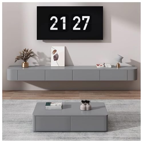 Meuble TV mural flottant moderne pour cacher les câbles et ranger le salon