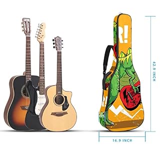 Housse de transport étanche pour guitare avec bandoulière réglable Motif dinosaure, Multicolore 08, 42.9×16.9×4.7 in… - Les Beatles, Paul McCartney, John Lennon, RIngo Starr, George Harrison Housse de transport étanche pour guitare avec bandoulière réglable Motif dinosaure, Multicolore 08, 42.9x16.9x4.7 in… – Image 5