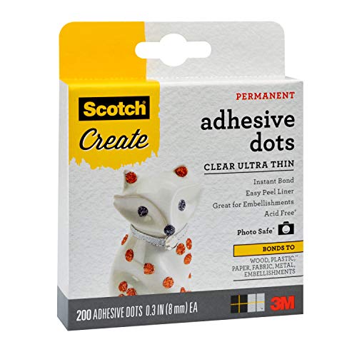 Scotch Adhesive Ultra Thin Dots, Clear, 200 Count, Great for Card Making and Scrapbooking (010-200UT-CFT) - image 3