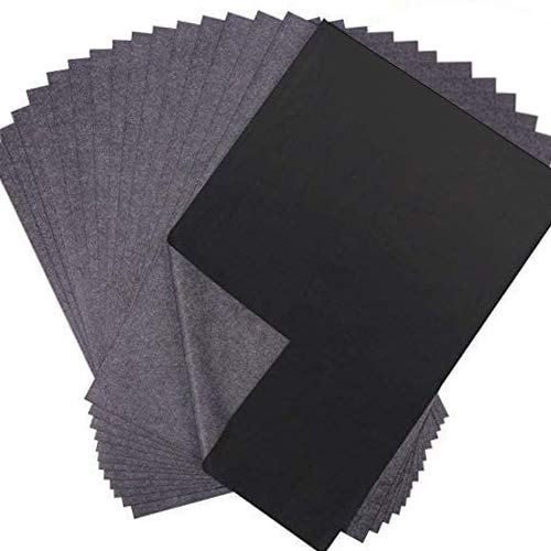 Selizo 200 Sheets Black Carbon Transfer Tracing Graphite Paper for Wood, Paper, Canvas and Other Art Surfaces (9 x 13 Inches)