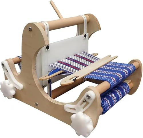ESESE - Métier à Tisser à Tricoter, Machine à Tisser à Tricoter à la Main, kit de métier à Tisser en Bois de Bureau avec navettes, Lisses rigides, Largeur de Tissage 20 cm, kit d'artisanat d'art