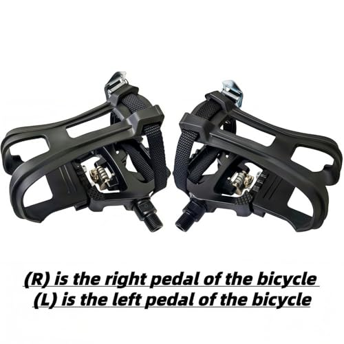Pédales de spinning avec clips d'orteils et système compatible SPD - 7