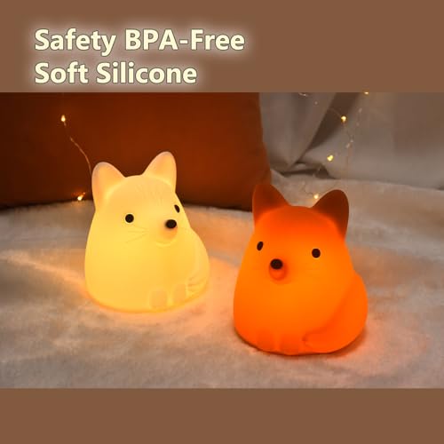 Lámpara de noche de silicona TriPro Fox para habitación infantil miniatura 6