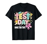 Test Day Rock The Test Pencil Coquette Bow Teacher Testing T-Shirt