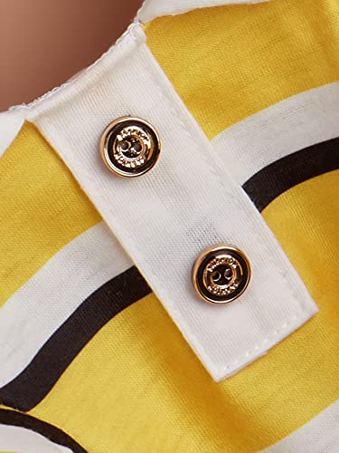 Qwinee Striped Dog Polo Shirt Puppy Clothes Dog Tee Shirt Stretchy Casual Pet Shirt For Small Medium And Large Cats Dogs Kitten Yellow L #TOP4