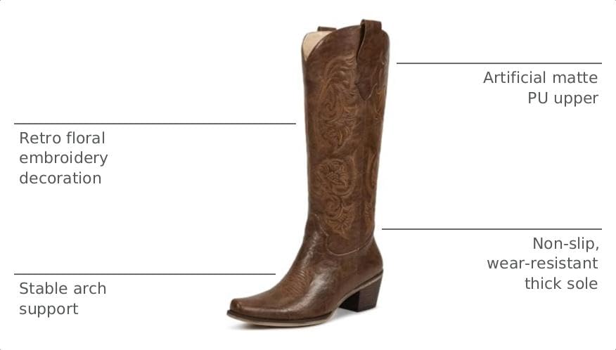 Image of wetkiss Women's Knee High Cowboy Boots