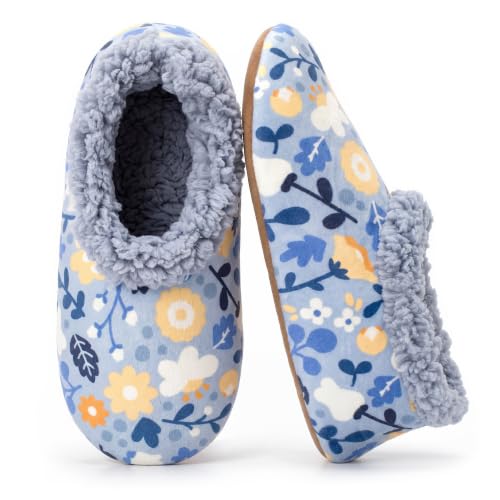 Image of The Metluks Womens Slippers Indoor Soft Sole Slipper Socks | Fuzzy sherpa lining, warm winter comfort, non slip grippers, flexible feel, washable, cozy home wear