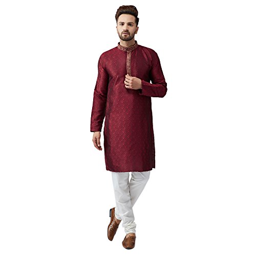 Image of SOJANYA (Since 1958 Men's Silk Blend Kurta Churidar Pyjama Set