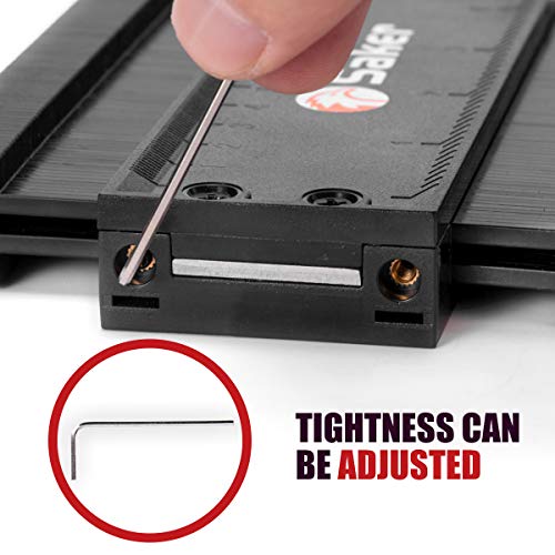 Saker Contour Gauge Profile Tool- Adjustable Lock-Precisely Copy Irregular Shape Duplicator - Must Have Tool for DIY Handyman, Construction (10INCH)