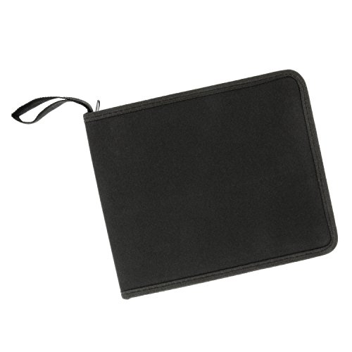 U.S. Art Supply PH-122 Us Art Supply® 36 Pencil Premium Canvas Zippered Pencil Wrap & Holder, 36-Slots & Room thumb #1