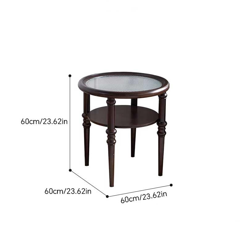 eexbz Sofa Home Living Room Wooden Round Sofa Side Table Cabinet Coffee Table Sofas for Living Room