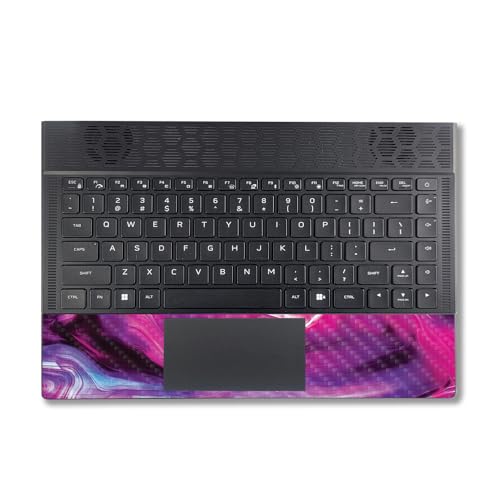 Image of MightySkins Carbon Fiber Skin Compatible with Alienware X14 R2 (2023) Full Wrap Kit - Pink Melt | Protective, Durable Textured Carbon Fiber Finish | Easy to Apply & Change Styles | Made in The USA
